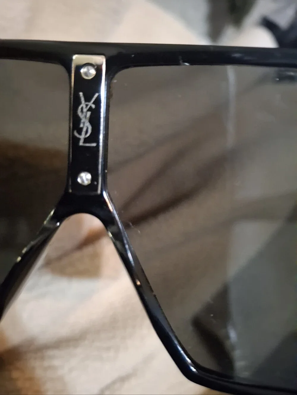 YSL Black Shield Sunglasses - Classic Polarized Look